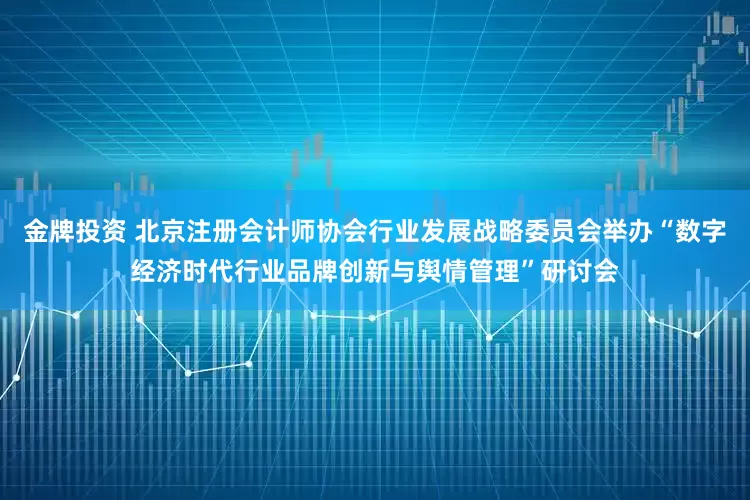 金牌投资 北京注册会计师协会行业发展战略委员会举办“数字经济时代行业品牌创新与舆情管理”研讨会